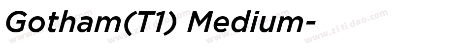Gotham(T1) Medium字体转换